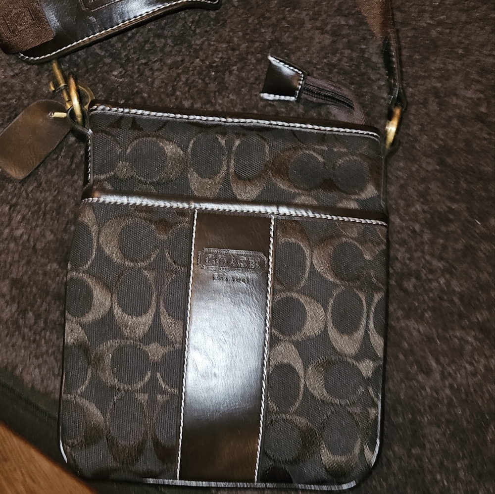 Coach Brown Cross Body Bag, NWOT. Measurements In Pics